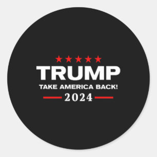 Western Trump Cowboy You Missed Trump 2025 Usa Fla Classic Round Sticker