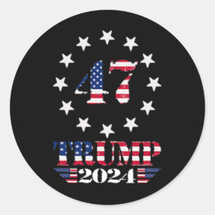 Western Trump Cowboy You Missed Trump 2025 Usa Fla Classic Round Sticker