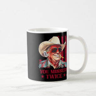 Western Trump Cowboy You Missed Twice Trump 2025 ( Coffee Mug
