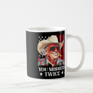 Western Trump Cowboy You Missed Twice Trump 2025 ( Coffee Mug