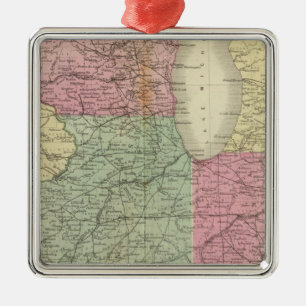Western US Metal Ornament