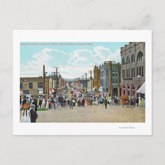 Western View from Holly Street Postcard (Front)