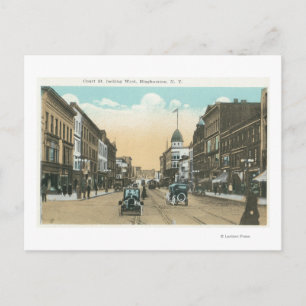 Western View of Court Street Postcard