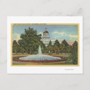Western View of the State Capitol Postcard