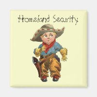 Western Vintage 1912 Fun Lil' Cowboy Fridge Magnet