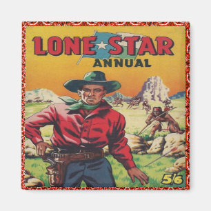 Western Vintage Cowboy Magnet