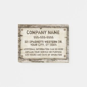 Western Vintage Custom Contact Post-it Notes