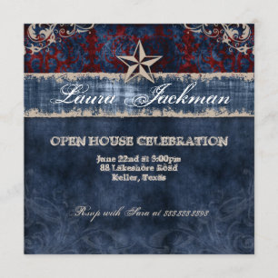 Western Vintage Grad Photo Card USA Star