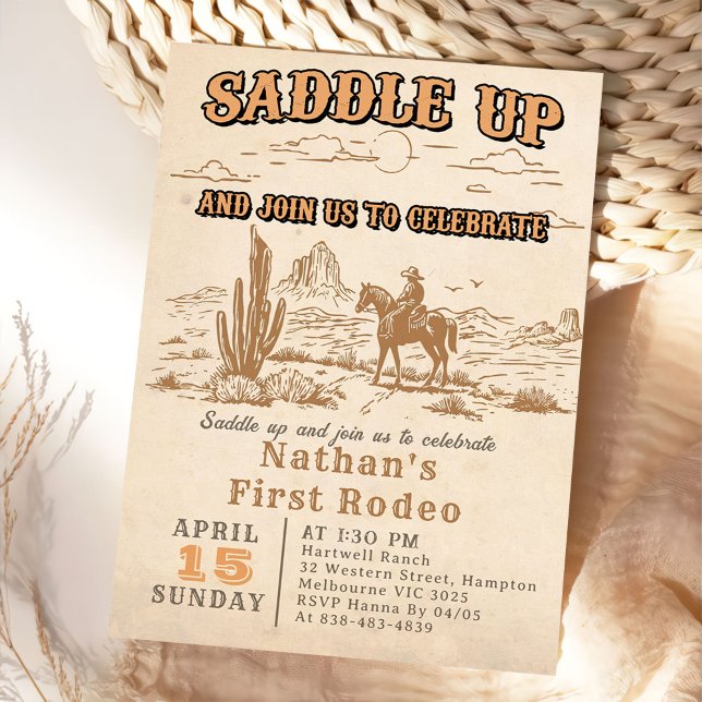 Western Vintage Rodeo Birthday Invitation  (Creator Uploaded)