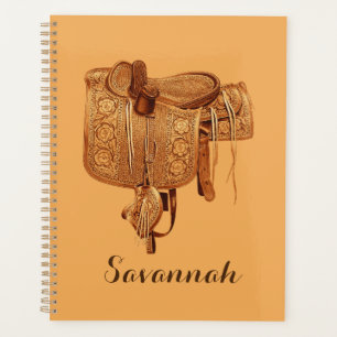 Western Vintage Saddle,Cowgirl,Simple Personalise Planner