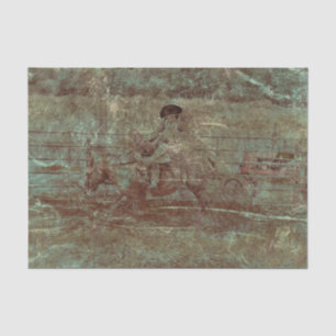 Western Vintage Texture Rodeo Country Horse Riding Tissue Paper