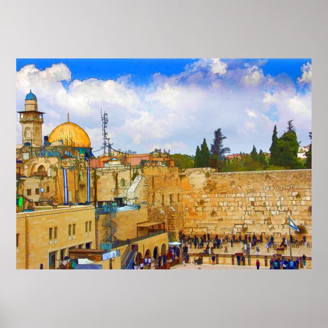 Western Wall in Jerusalem (Wall of Sorrow) Poster (Front)
