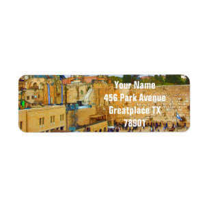 Western Wall in Jerusalem (Wall of Sorrow) Return Address Label