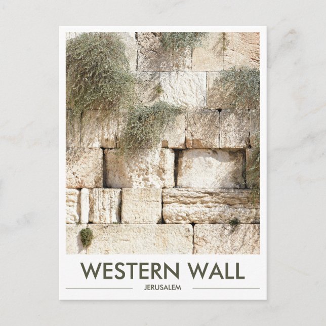 Western Wall Jerusalem Photo Postcard (Front)