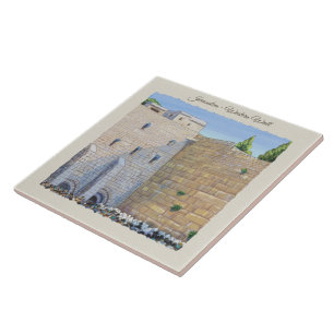 Western Wall Kotel Prayer Jerusalem Israel Art Ceramic Tile