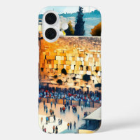 Western Wall Kotel Water Colour Art
