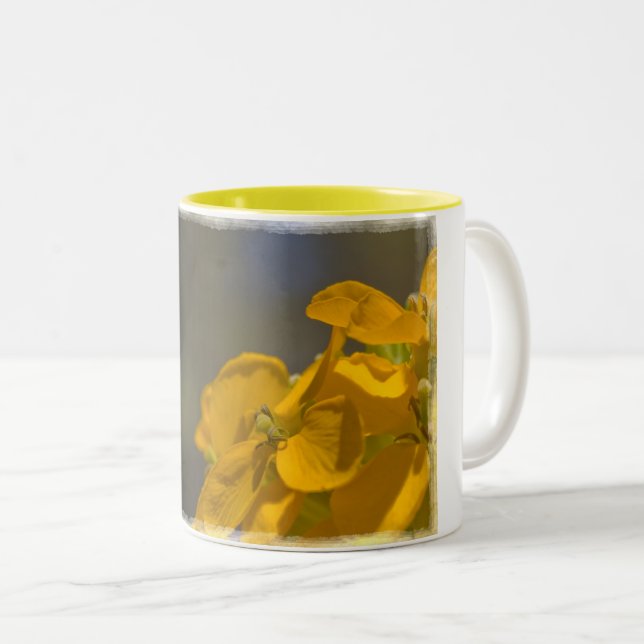 Western Wallflower Two-Tone Coffee Mug (Front Right)