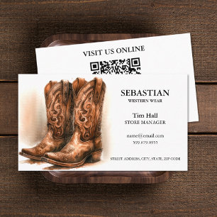 Western Wear QR Code Business Cards