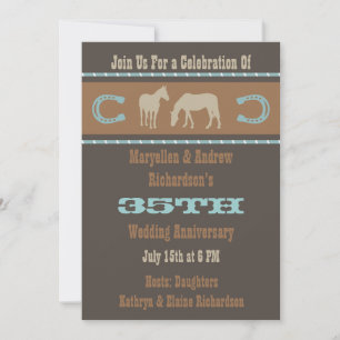 Western Wedding Anniversary Party Invitation