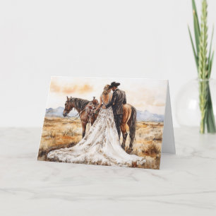 Western Wedding Blessings for Love & Joy Card