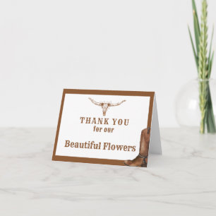 Western Wedding Day Thank you card to Vendor