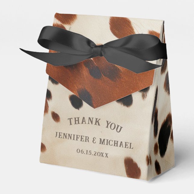 Western Wedding Favour Box (Front Side)