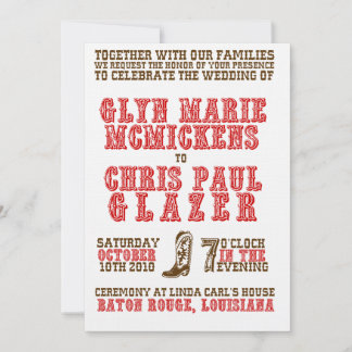 Western Wedding Invitation