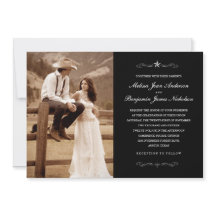 Western Wedding Photo Invitations