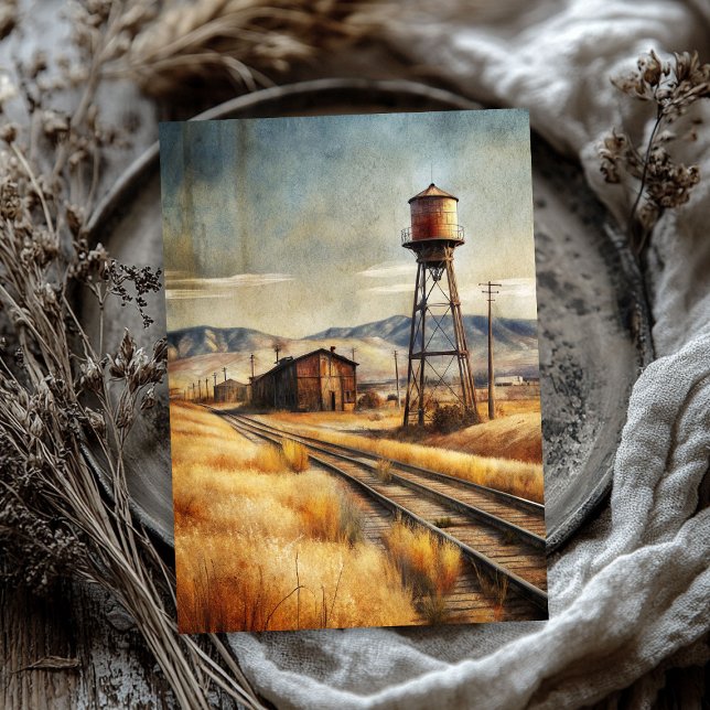 Western wild west old abandoned railway line tissue paper (Western wild west old abandoned railway line tissue paper)