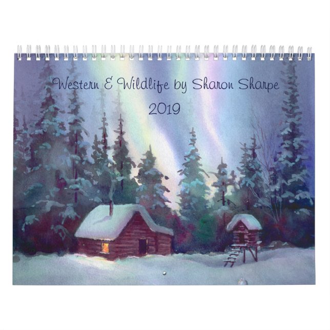 WESTERN & WILDLIFE SCENES 2016 by SHARON SHARPE Calendar (Cover)