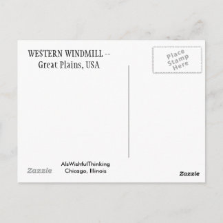 Western Windmill Postcard