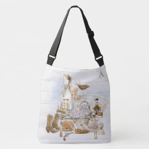 *~* Western Woman Horse Gun Floral Hat Rustic Crossbody Bag