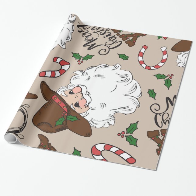 Western wrapping paper  (Unrolled)