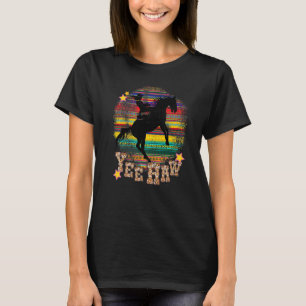 Western Yeehaw Howdy Cowgirl Retro Sunset Vintage  T-Shirt