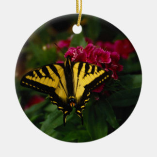 Western Yellow Swallowtail Ceramic Tree Decoration