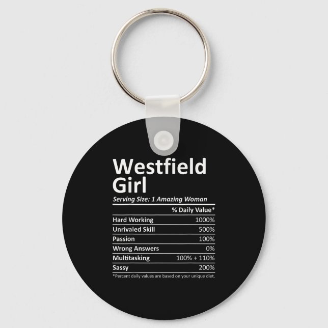 Westfield Girl Nj New Jersey Funny City Home Roots Key Ring (Front)