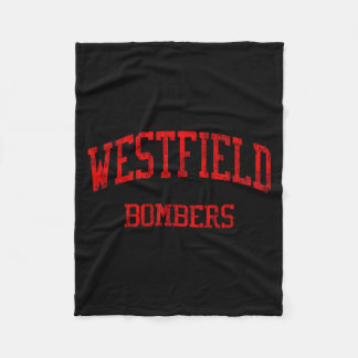 Westfield High School Hs Westfield Ma Vintage Srts Fleece Blanket