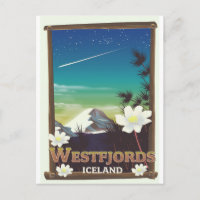 Westfjords Iceland travel poster
