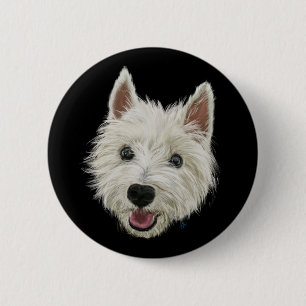 Westie 6 Cm Round Badge