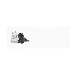 Westie and Cairn Return Address Label