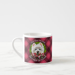 Westie and Pink Flowers Espresso Cup