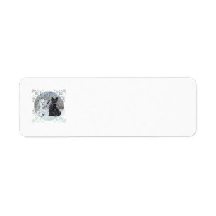 Westie and Scottie in Snowy Landscape Return Address Label