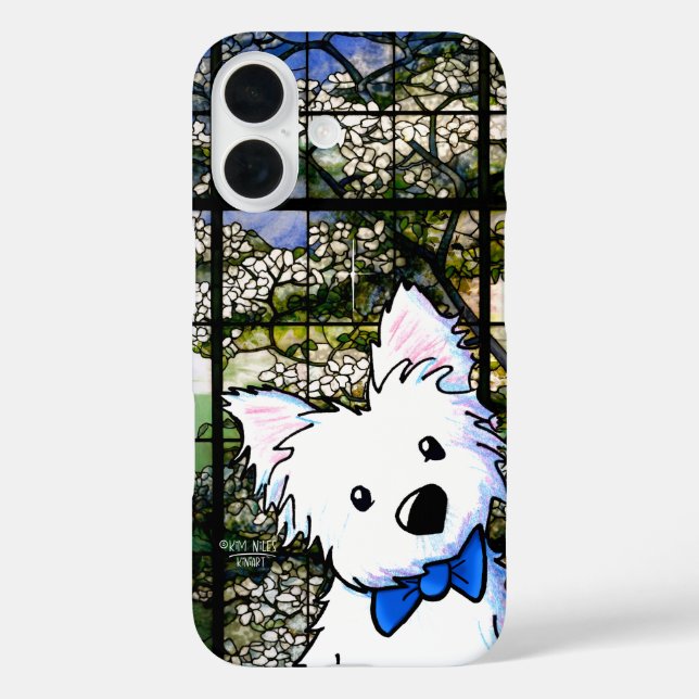 Westie And Stained Glass Case-Mate iPhone Case (Back)