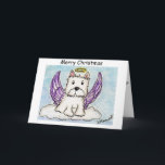 Westie Angel Christmas card friend wife daughter<br><div class="desc">I have created this cute Westie Angel card perfect for a friend etc. You can change the text if preferred. Please take a look at my other westie items etc.</div>