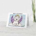 Westie Angel Christmas card friend wife daughter<br><div class="desc">I have created this cute Westie Angel card perfect for a friend etc. You can change the text if preferred. Please take a look at my other westie items etc.</div>