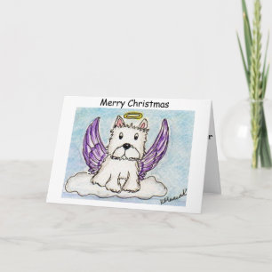 Westie Angel Christmas card friend wife daughter