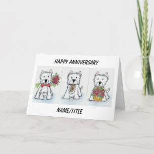 Westie Anniversary card wife mum dad husband
