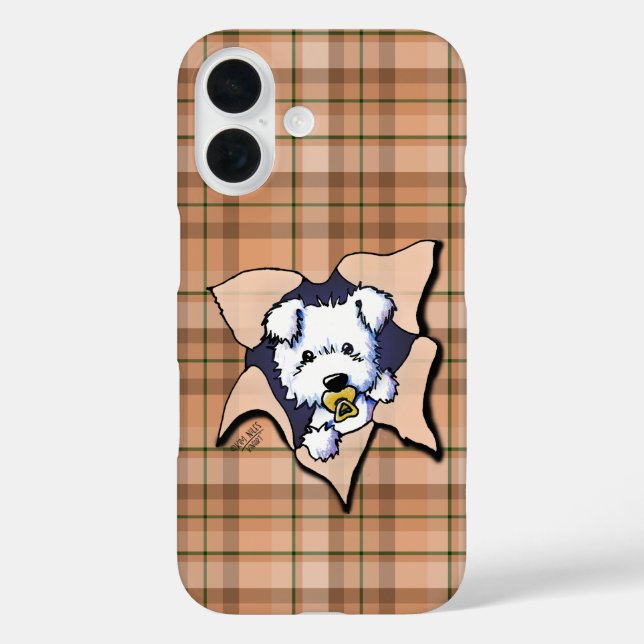 Westie Baby BLAST Plaid Case-Mate iPhone Case (Back)
