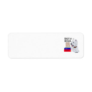 Westie Back to School Address Label Return Address Label