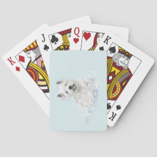 Westie Bath Time Fun Playing Cards